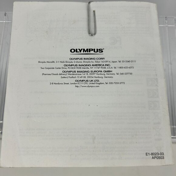 Olympus DS-4000 Digital Voice Recorder Instruction Manual With Disk - Picture 3 of 8